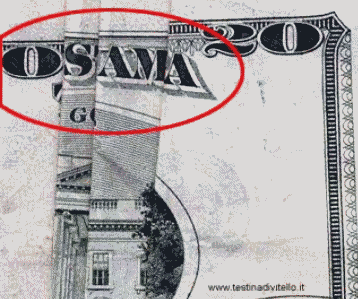 Obyčejná, poskládaná 20ti dolarovka