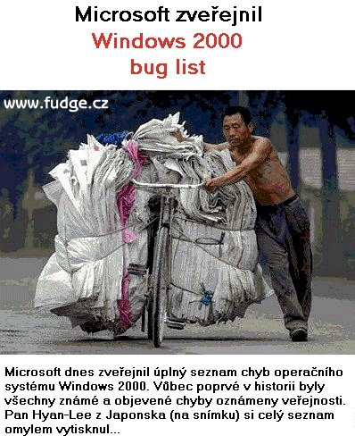 MS Win2K Bug List